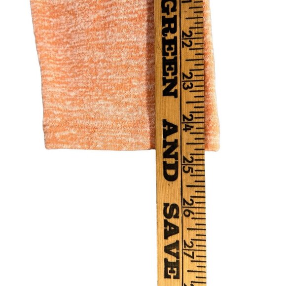 Soft Surroundings 1X Sweater Orange Peach V Neck Faux Wrap with Zipper - Picture 8 of 10